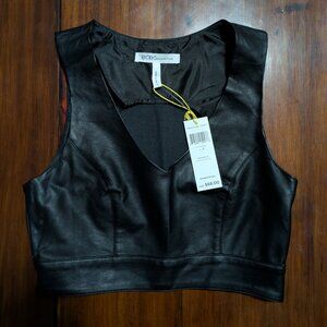BCBGeneration fake leather crop top (Size 4) - New with Tags!